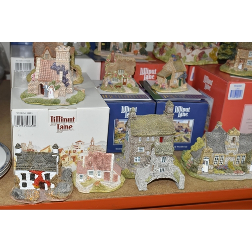 346 - SEVENTEEN LILLIPUT LANE SCULPTURES FROM THE NORTH, mostly boxed and some deeds where mentioned, comp... 