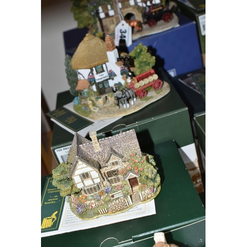 348 - THIRTEEN BOXED LILLIPUT LANE SCULPTURES FROM THE BRITISH COLLECTION, all with deeds unless mentioned... 