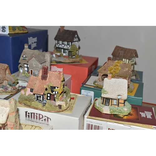 360 - TWENTY ONE LILLIPUT LANE SCULPTURES FROM THE MIDLANDS, mostly boxed and with deeds unless mentioned,... 