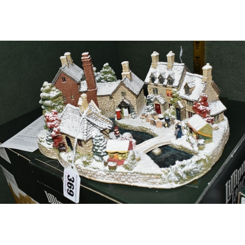 369 - SIX SNOW COVERED LILLIPUT LANE SCULPTURES FROM VAROUS COLLECTIONS, all boxed and with deeds except w... 