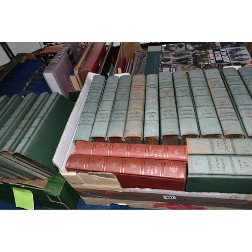 391 - FOUR BOXES OF BOOKS containing over fifty titles in hardback format to include four volumes of The T... 