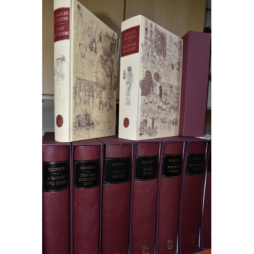 407 - THE FOLIO SOCIETY, Nine Charles Dickens Novels, comprising Great Expectations, Nicolas Nickleby (bot... 