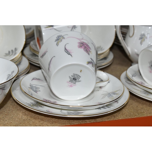 409 - A GROUP OF BURLEIGH WARE 'GOLDEN GLEAM' PATTERN DINNERWARE AND TUSCAN 'WINDSWEPT' PATTERN TEAWARE, '... 