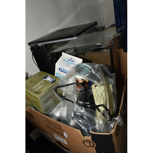 417 - TWO BOXES OF ELECTRICAL EQUIPMENT, to include an L.G Flatron W2043S flat screen monitor, a sealed bo... 