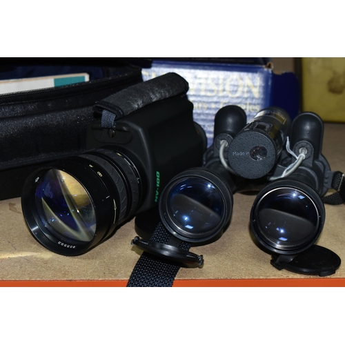 434 - A BOXED PAIR OF NIGHT VISION BINOCULARS AND A ZENIT DIODE ILLUMINATOR, comprising a 'Moonlight Produ... 