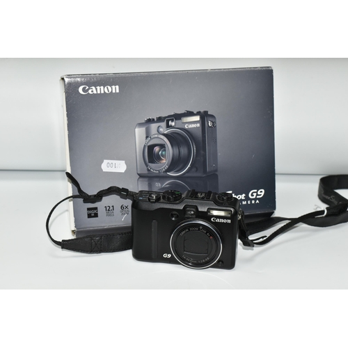 435 - A BOXED CANON POWERSHOT G9 DIGITAL CAMERA, box contains instructions in Italian and German, software... 