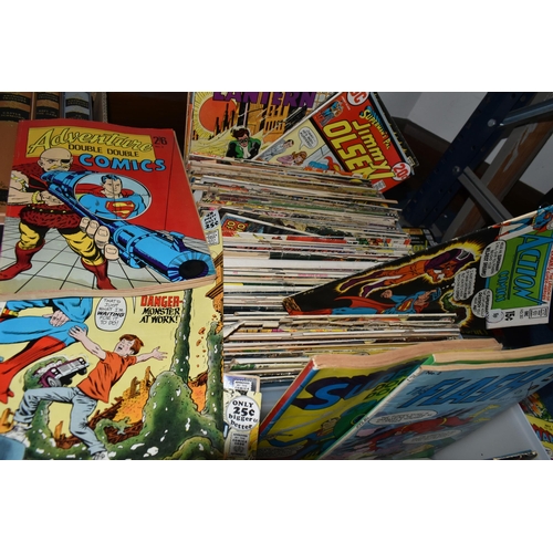 443 - THREE BOXES OF DC AND MARVEL COMICS, mostly DC, but includes The Amazing Spider-Man, X-Men, Iron Man... 