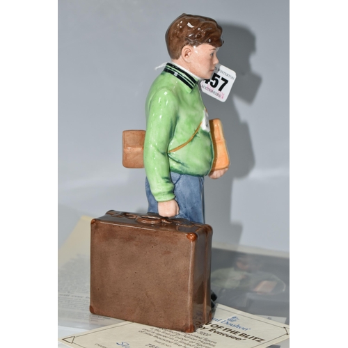 457 - A ROYAL DOULTON 'THE BOY EVACUEE' HN3202 FIGURE, from 'Children of the Blitz' series, limited editio... 