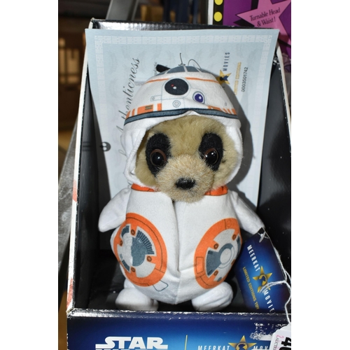 468 - A GROUP OF SOFT TOYS, comprising a boxed limited edition - 3501742 Disney Star Wars 'Meerkat Movies'... 