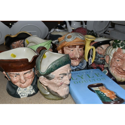 475 - TEN ROYAL DOULTON CHARACTER JUGS, comprising D6633 Veteran Motorist, D5420 Old Charley, D5823 Auld M... 