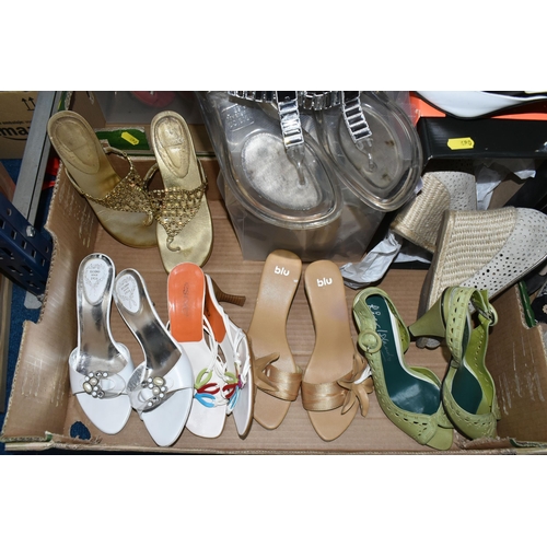 480 - THREE BOXES OF LADIES' SHOES, to include thirty six pairs of assorted shoes, size 37/UK 4.5 - 5, mak... 