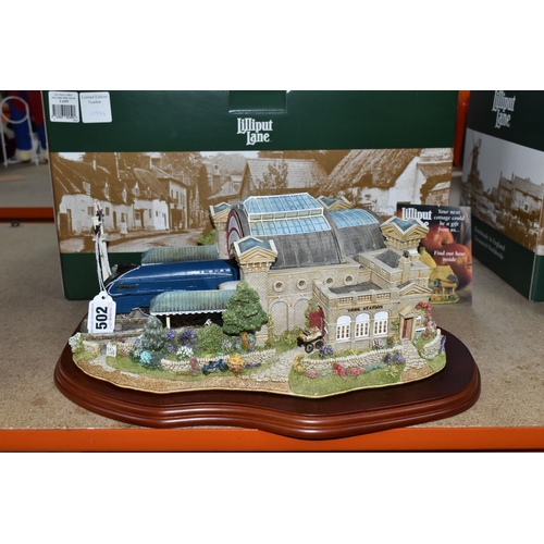 502 - A BOXED LIMITED EDITION LILLIPUT LANE SCULPTURE, The Mallard - Record Breaker L2459 no 0976/1500, on... 