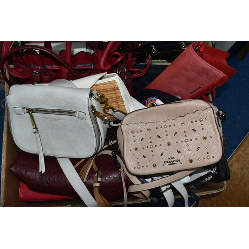 514 - THREE BOXES OF HANDBAGS, brands to include Marc Jacobs, Coach, and Rodo, etc (3 boxes) (sd)