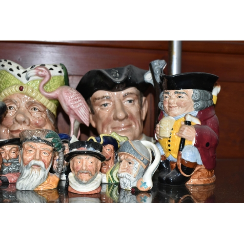 532 - A GROUP OF ROYAL DOULTON CHARACTER JUGS, comprising Character Jugs from Williamsburg: Blacksmith D65... 