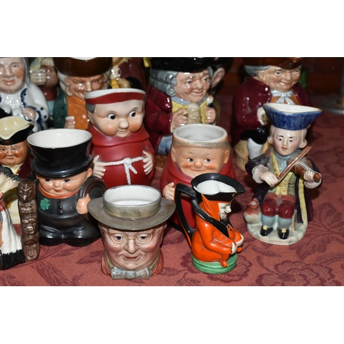 536 - A COLLECTION OF TOBY JUGS AND CHARACTER JUGS, to include Royal Doulton Toby XX, Jolly Toby and The S... 