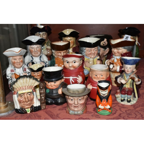 536 - A COLLECTION OF TOBY JUGS AND CHARACTER JUGS, to include Royal Doulton Toby XX, Jolly Toby and The S... 