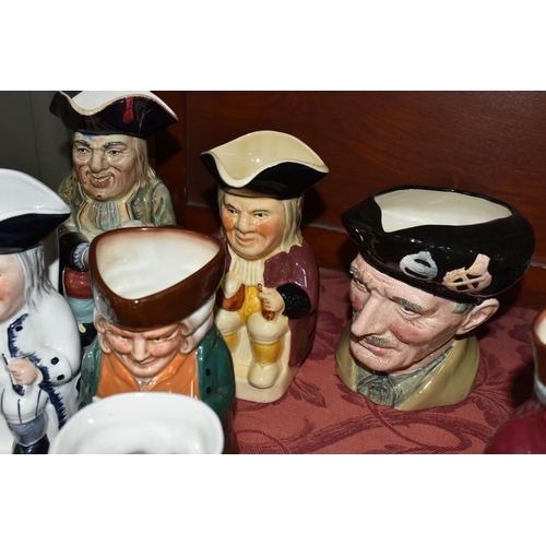 536 - A COLLECTION OF TOBY JUGS AND CHARACTER JUGS, to include Royal Doulton Toby XX, Jolly Toby and The S... 