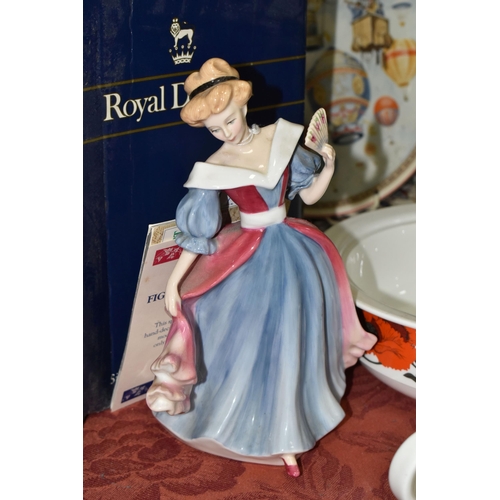 538 - A GROUP OF CERAMICS, to include a boxed Royal Doulton 'Amy' HN3316 figurine of the year 1991, signed... 