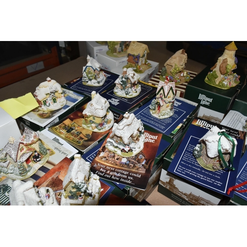 557 - THIRTY NINE LILLIPUT LANE SCULPTURES FROM VARIOUS COLLECTIONS, mostly boxed but no deeds unless ment... 