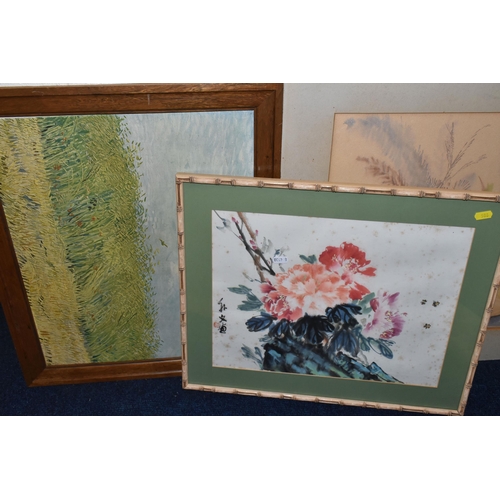 588 - A SMALL QUANTITY OF DECORATIVE PAINTINGS AND PRINTS, to include a Charles E. Brittan II (1870-1949) ... 