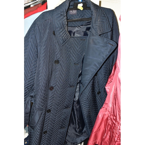 591 - A GROUP TWENTY TWO LADIES' JACKETS, GILETS AND COATS, comprising three modern 'sheepskin' coats, a s... 