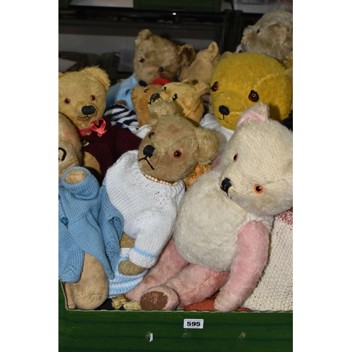 595 - A COLLECTION OF ASSORTED TEDDY BEARS, mainly mid 20th Century, assorted styles and sizes, majority w... 