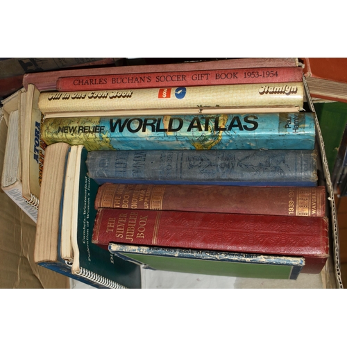 598 - TWO BOXES OF BOOKS, over fifty mainly antiquarian and vintage titles, including eleven vintage Pelic... 