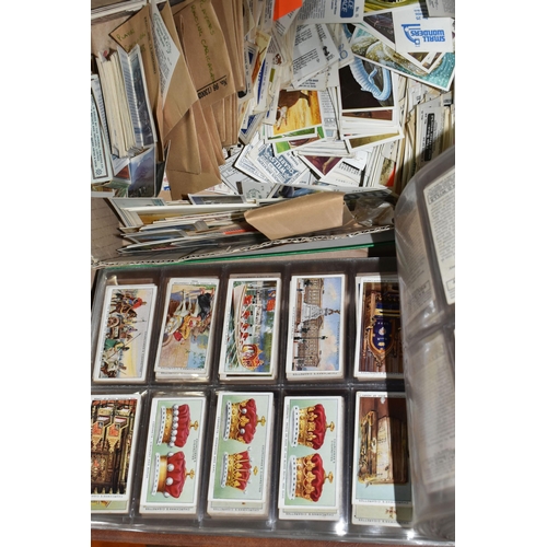 606 - ONE BOX OF EPHEMERA containing an album of 100 modern postcards including 'forever friends' transpor... 