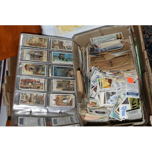 606 - ONE BOX OF EPHEMERA containing an album of 100 modern postcards including 'forever friends' transpor... 