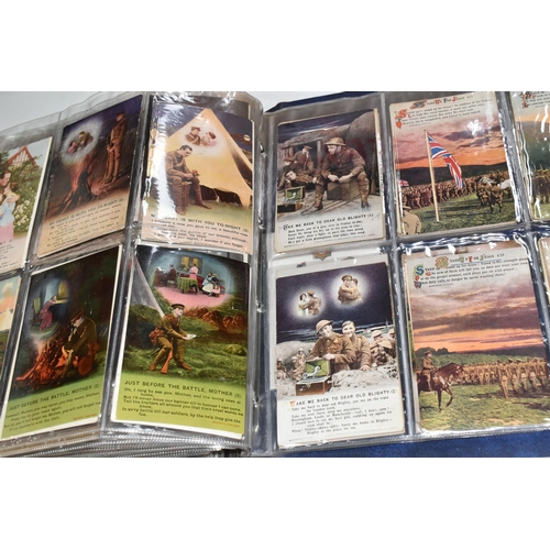 607 - TWO ALBUMS OF POSTCARDS containing approximately 800, mostly early 20th century postcards (with exce... 