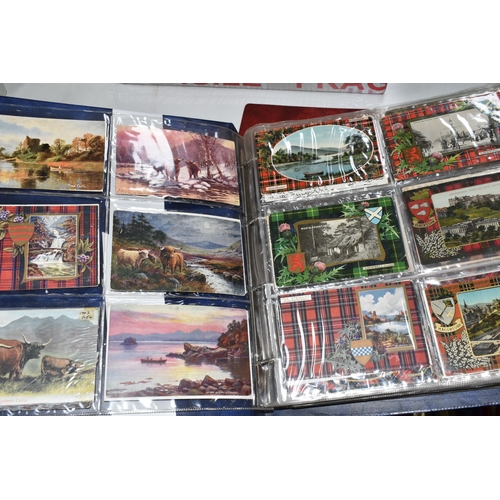 607 - TWO ALBUMS OF POSTCARDS containing approximately 800, mostly early 20th century postcards (with exce... 