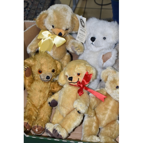 610 - ONE BOX OF VINTAGE 'MERRYTHOUGHT' TEDDY BEARS, a collection of nine bears, comprising a limited edit... 