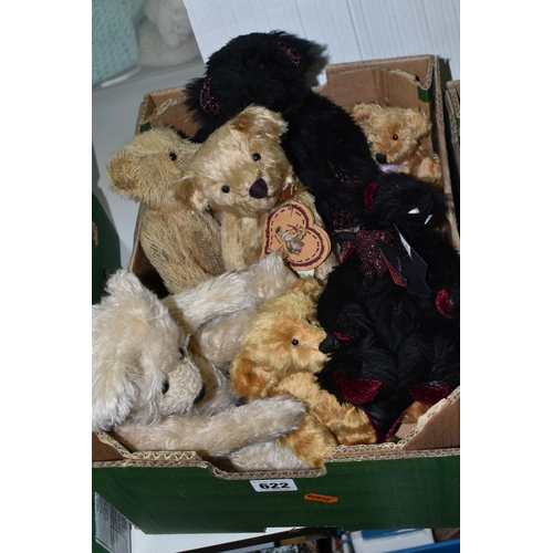 622 - THREE BOXES OF ASSORTED BEARS, to include a limited edition of only 200 growling Nonsuch Uffington B... 