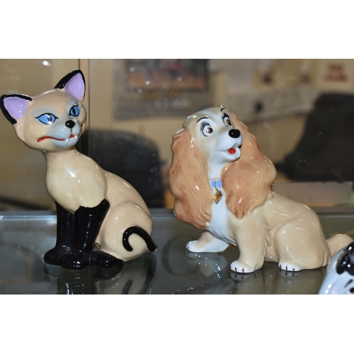 629 - SIX WADE AND BESWICK FILM AND STORYBOOK CHARACTERS, comprising Wade Blow Ups 'Lady' and 'Si', talles... 