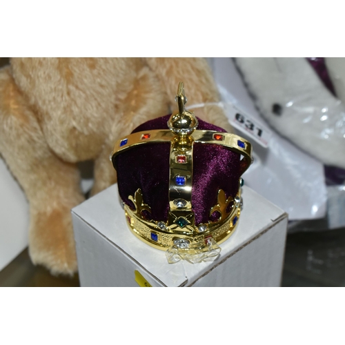 631 - A BOXED LIMITED EDITION STEIFF QUEEN ELIZABETH II CORONATION TEDDY BEAR, EXCLUSIVE TO DANBURY MINT, ... 