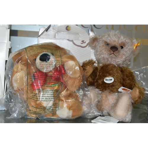 632 - TWO STEIFF TEDDY BEARS, comprising an Original Classic 001017, latte macchiato colour mohair, height... 