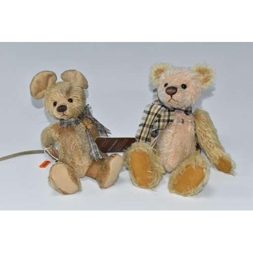 636 - TWO CHARLIE BEARS ISABELLE COLLECTION LIMITED EDITION MOHAIR TOYS, comprising 'Taco' the mouse, no.9... 