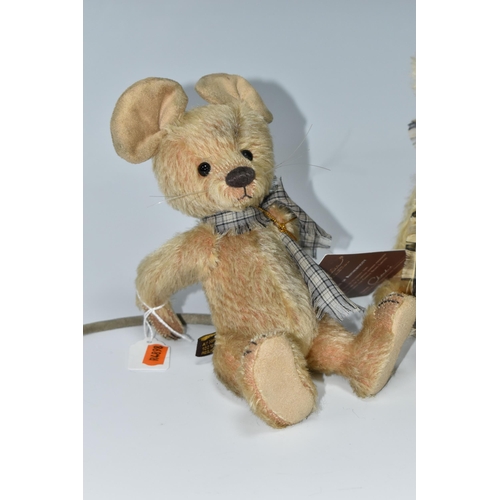 636 - TWO CHARLIE BEARS ISABELLE COLLECTION LIMITED EDITION MOHAIR TOYS, comprising 'Taco' the mouse, no.9... 