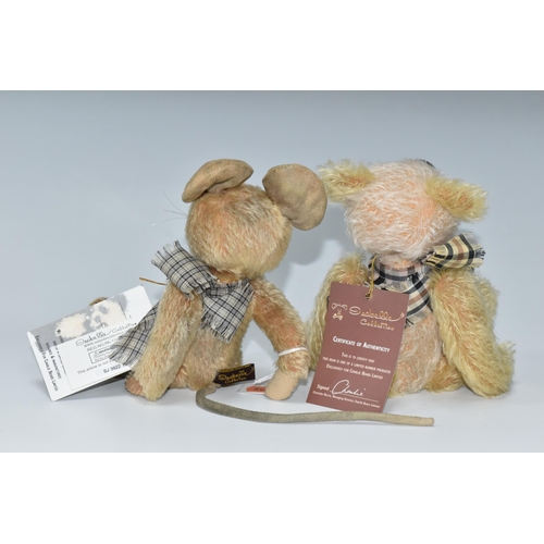 636 - TWO CHARLIE BEARS ISABELLE COLLECTION LIMITED EDITION MOHAIR TOYS, comprising 'Taco' the mouse, no.9... 