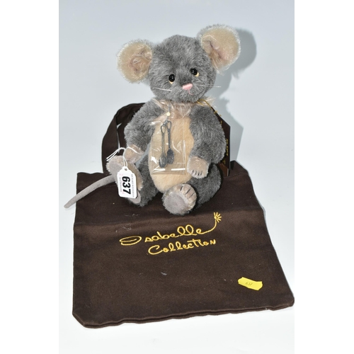 637 - A CHARLIE BEAR ISABELLE COLLECTION LIMITED EDITION MOHAIR MOUSE, 'Ritz', no.296/500, height 24cm, wi... 