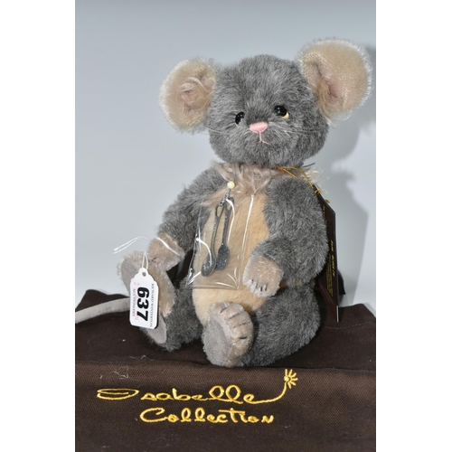 637 - A CHARLIE BEAR ISABELLE COLLECTION LIMITED EDITION MOHAIR MOUSE, 'Ritz', no.296/500, height 24cm, wi... 