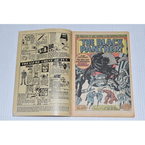 664 - FANTASTIC FOUR NOS. 52 & 53 MARVEL COMICS, first appearance of Black Panther, comics show signs of w... 