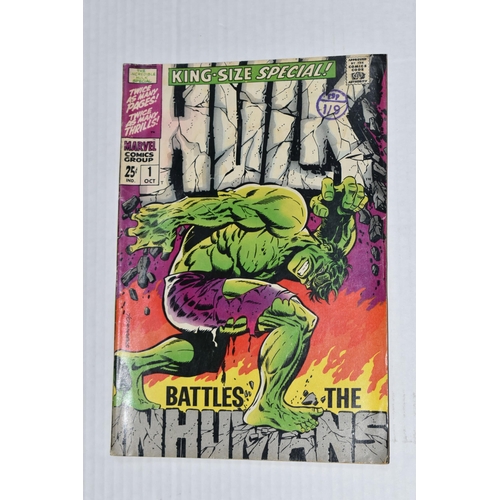 667 - THE INCREDIBLE HULK KING-SIZE SPECIAL NO. 1 MARVEL COMIC, Hulk battles the Inhumans, comic shows sig... 