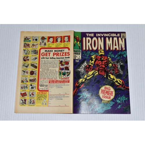 672 - THE INVINCIBLE IRON MAN NO. 1 MARVEL COMIC, first solo Iron Man comic after Tales Of Suspense, comic... 