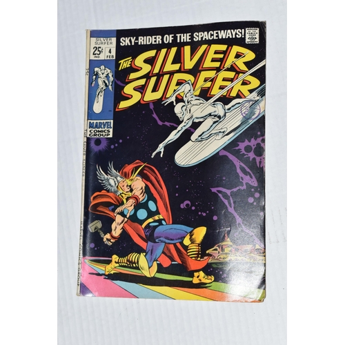 675 - SILVER SURFER NO.4 MARVEL COMIC, comic shows signs of wear, but all the pages and covers are all sec... 