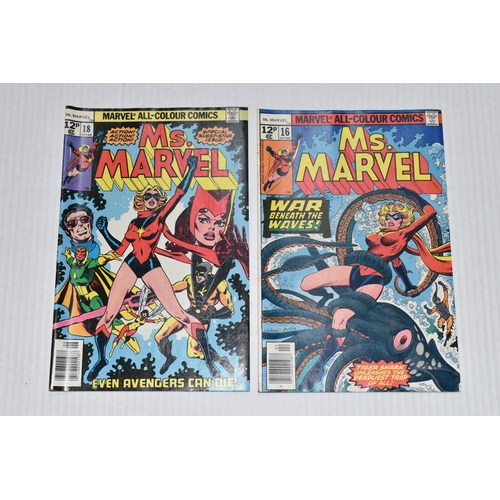 688 - MS. MARVEL NOS. 16 & 18 MARVEL COMICS, first appearance of Mystique, comics show signs of wear, but ... 