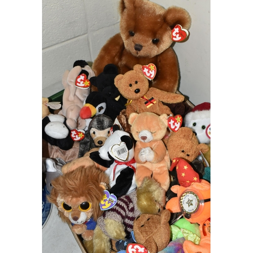 693 - ONE BOX OF TY BEANIE BEARS, approximately twenty five bears and animals, to include Fortune, Pugsly,... 