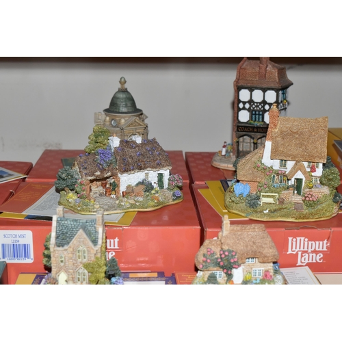 347 - TWENTY ONE BOXED LILLIPUT LANE SCULPTURES FROM THE BRITISH COLLECTION, all with deeds unless mention... 