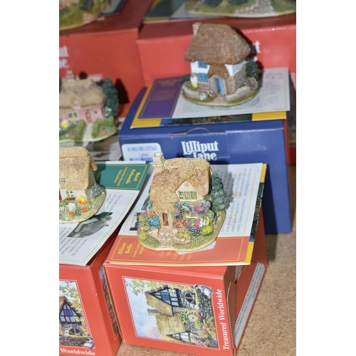 347 - TWENTY ONE BOXED LILLIPUT LANE SCULPTURES FROM THE BRITISH COLLECTION, all with deeds unless mention... 