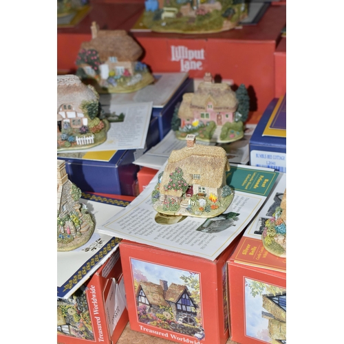 347 - TWENTY ONE BOXED LILLIPUT LANE SCULPTURES FROM THE BRITISH COLLECTION, all with deeds unless mention... 